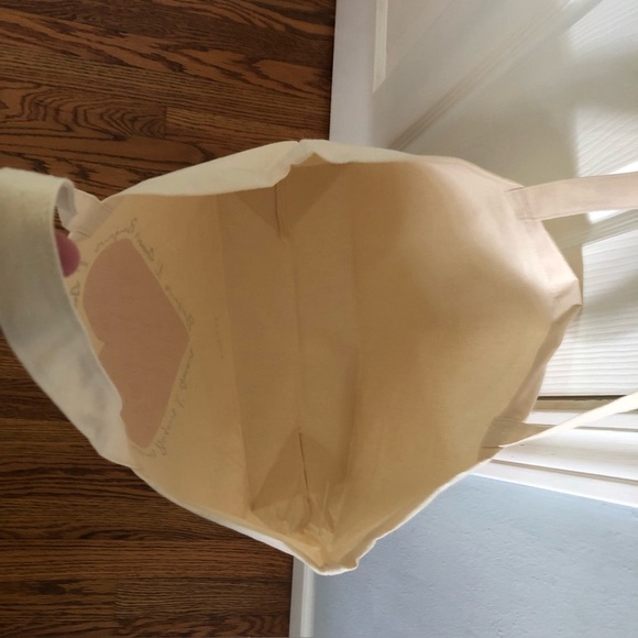 Sezane Heart Tote Bag Red and Cream NWT - Picture 5 of 7